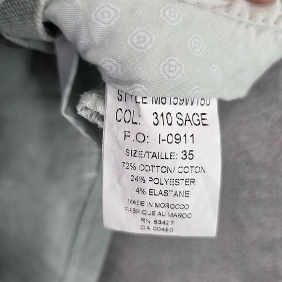 Mens Ballin 8" Inseam Sage Green Shorts Cotton Polyester Blend Stretch Size 35 - Picture 4 of 11